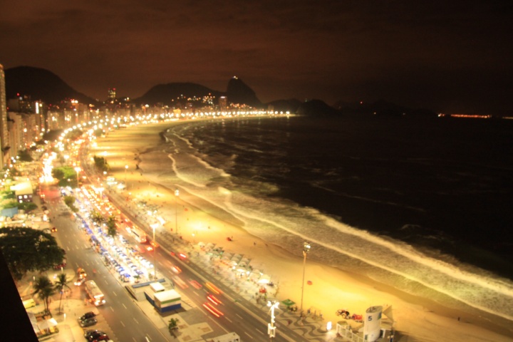 Copacabana Beach by night